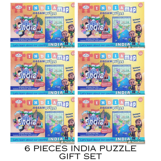India Map HD Print Jigsaw Puzzle(set of 6)