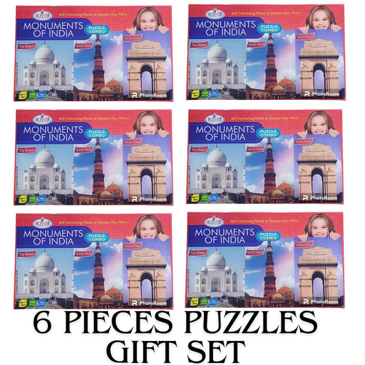 Monuments Of India 3 IN 1 Jigsaw Puzzle(set of 6)