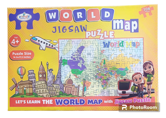 World Map HD Print Jigsaw Puzzle(108 pieces)