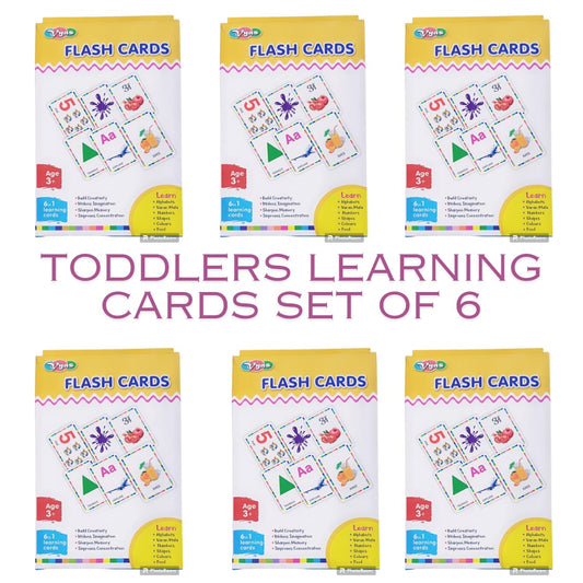 Premium Learning Flash Cards For Toddlers(SET OF 6)
