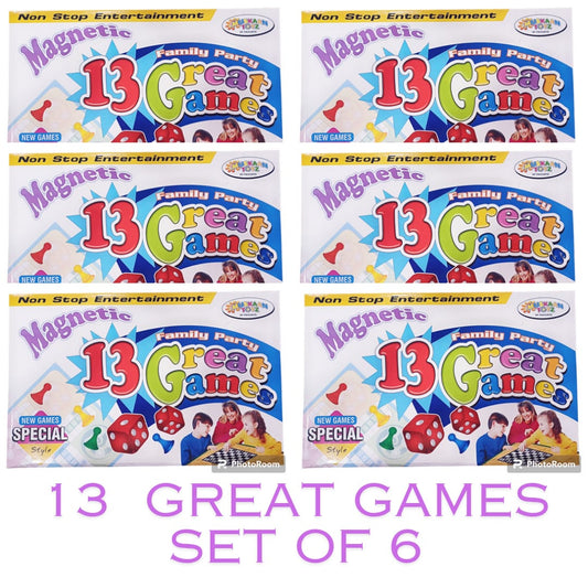 Premium 13 Great Games For Kids and Family(SET OF 6)
