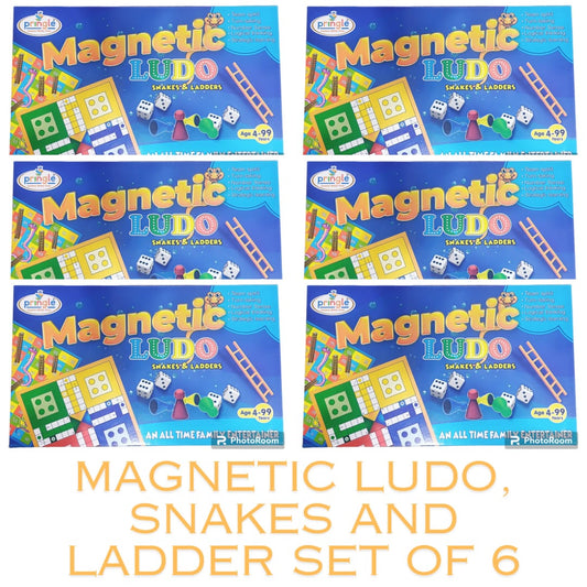 Magnetic Ludo, Snakes and Ladder Game(set of 6)