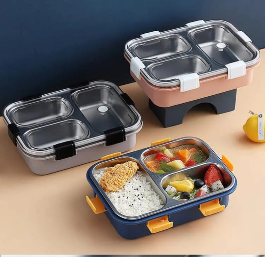Premium 304 Stainless Steel  Leakproof Tiffin Box With 3 Compartments
